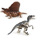 Miniatyrbilde 3 av 5: 6 stk Jurassic Dinosaur Modellleker Tyrannosaurus Rex Velociraptor Dimetrodon Simulering Dinosaur Barn