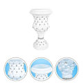 Miniatyrbilde 4 av 4: 1 stk Marmor Pillar Formet Blomsterpotte Blomster Vase Bryllup Blomsterplante Potte