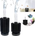 2 stycken akvarium Betta-filter, svampbiokemiskt filter, akvariumfisktank mini-filter, akvarium