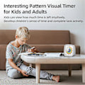 Miniatyrbillede 3 af 5: 60-Minutters Visuel Timer med Natlys, Nedtællingstimer, Pomodoro Timer med Regnbue Mønster til Børn og Voksne