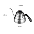 Miniatyrbillede 2 af 5: 1l Kaffekande med Svanehals - Kande - Tekande - Stål - Kaffemaskine