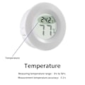 Miniatyrbillede 1 af 4: 3 stk. Mini Rundt Hygrometer Termometer Digital LCD Skærm Måler Måler Indendørs Gave