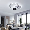 Miniatyrbillede 3 af 5: 52cm Loftlampe LED Cirkel Design Flush Mount Metal Klassisk