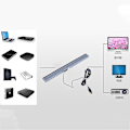 Miniatyrbild 1 av 5: Trådbunden infraröd TV-strålsensor för Wii Wii U