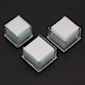 Miniatyrbillede 2 af 4: 100 stk. Transparente 20x20mm Kvadratiske Glasplader Dækglas
