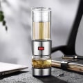 Miniatyrbillede 1 af 3: 400ml Glas Vandflaske Løst Blad Te Si, Sort