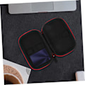 Miniatyrbillede 3 af 8: 2 stk. Nylon Hovedtelefon Opbevaringsboks til Mini Kamera Harddisk Datakabel Sort Lynlåsetui