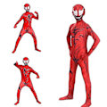 Miniatyrbild 2 av 5: Carnage Venom Bodysuit Cletus Kasady Prestandakostym Barn Pojkar Fancy Up Jumpsuit 9-11 Years