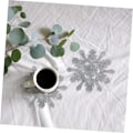 Miniatyrbild 3 av 8: Snöflinga Underlägg Jul Filt Set 8-pack Koppmattor Snöflinga Design Värmeunderlägg för Kök