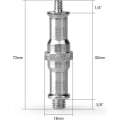 Miniatyrbild 2 av 5: 2 stycken adapter skruvar 1/4 tum till 3/8 tum stativskruv gänga skruvkonverteringsadapter bit skruv