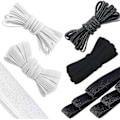 Miniatyrbillede 3 af 5: Elastisk 6mm 10mm 20mm Bred 30m Sort Hvid Syning DIY U-formet