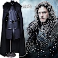 Miniatyrbillede 1 af 5: Game Of Thrones Jon Performance Kostume Sæt Mænd Fancy Up Top Skørt Kappe Bælte Outfit Julegave M