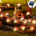 Pikkukuva 1 / 5: Aurinkopaneelit  Fairy String Valot 4m 40led Sienisieni Sakura Mehiläinen Ulkona