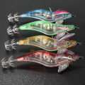 Miniatyrbillede 1 af 5: 4 stk. 10cm 18g Multifarvet Rejer Blinkende LED Agnskroge Lille Blæksprutte Jig Fiskeri Lokkemad