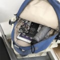 Pikkukuva 3 / 5: Kaksitasoinen vedenkestävä monitaskullinen koululaukku Unisex College -koululaukku
