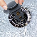 Miniatyrbillede 2 af 5: Kerne Push-Type Håndvaskprop Hurtig Tætning og Dræning Vandtæt Til Køkken Badeværelse Silver