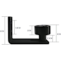 Miniatyrbilde 5 av 5: Justerbar Gulvguide for Skyvedør - Vegg/Dørbunnsguide - Svart