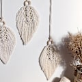 Miniatyrbillede 3 af 5: Boheme Væghængning Macrame Deco Macrame Fjer Væghængning Macrame Vægdekoration