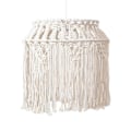 Miniatyrbillede 1 af 5: 40x40cm Boheme Tassel Makrame Væghængende Lampskærm