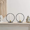 Miniatyrbilde 3 av 5: Candelabra Konelysestake, Geometrisk Candelabra Midtpunkt for Spisebord