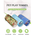 Miniatyrbillede 5 af 5: Interaktiv Sammenklappelig Letvægts 5 Tunnel Krøllet Stof Labyrinth Med Bobble Og Klokker Til Kat