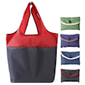 Miniatyrbillede 1 af 5: Tote Bag med Fint Håndværk, Foldbar, Tyk, Mode til Supermarked - Vinrød