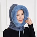 Miniatyrbillede 5 af 5: Vinterhatte til Kvinder Balaclava Vinterhat Fleece Ansigts- og Halsvarmer Maske til Koldt Vejr Gray