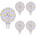 Miniatyrbillede 1 af 5: 5 stk T10 G4 12 LED'er 3528 2W AC12V Majs LED Mini Pære Dæmpbar