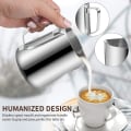 Miniatyrbilde 4 av 5: 350ml Melkepisker i Stål - Cappuccino Kaffe Mugge Potte