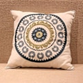 Miniatyrbild 2 av 4: Broderade Dekorativa Kuddfodral 18x18 Boho Farmhouse Kvadratisk Kuddfodral för Soffa