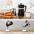Miniatyrbild 3 av 5: Fransk Press Kaffe- och Temakerare av Tjock Borosilikatglas