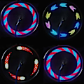 Miniatyrbillede 2 af 5: 14 LED 30 Mønstre RGB Cykelhjul Eger Dobbelt Lys
