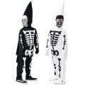 Miniatyrbillede 3 af 5: Spids Hætte Jumpsuit Fancy Up Performance Kostume Med Sød Kappe Til Børn 2-12 År Gamle Cos 2-4 Years Black