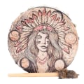 Miniatyrbillede 1 af 4: Goddess Shaman Tromme Livets Træ Sibirisk Tromme