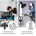 Miniatyrbillede 3 af 4: 5 stk Standard 1/4 til 3/8 tommer Metal Han Konvertering Gevindskrue Adapter Spigot Stud