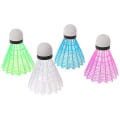 Miniatyrbillede 3 af 3: 4 stk. Farvede LED Lysende Badminton Natglød Shuttlecock