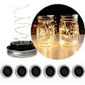 Pikkukuva 1 / 5: Ulkoilma Solar String Light LED Lyhty Solar Mason Can