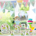 Miniatyrbilde 5 av 5: 62 stk Dinosaur Party Servise Sett for 12