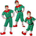 Miniatyrbillede 2 af 4: Matchende Elf Kostumer til Børn og Voksne 4-5 Years Men