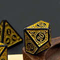 Pikkukuva 4 / 4: Jinzhaolai 7 kpl noppasetti Dnd D4~d20 Rune Window Lattice Monikulmaiset Nopeat Warhammerin Roolipeli Lautapeli Korttipeleille Rpg Damp;dblue-yuhao