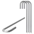 Miniatyrbillede 1 af 5: 6 stk. Armeringsjern Teltspænder Jordspænder Have Nål 30cm Galvaniseret J-Krog Teltspænder Hårdt Brug Campingtelt Hegn Spænder Trampolin Baldakin Sving Teltspænder 6 stk.