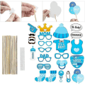Pikkukuva 2 / 5: Poikavauvan Baby Shower -koristeet, lippu, rekvisiitat ja pomponit