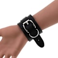 Miniatyrbild 3 av 5: Svart Läder Armband Manschett Armband Goth Punk