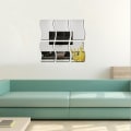 Miniatyrbild 2 av 4: 6 st Vågsformade Självhäftande 3D Spegelväggdekaler