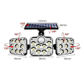 Miniatyrbild 2 av 5: LED Solcellslampa för Vägg 3 Huvuden Rörelsesensor