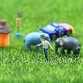 Miniatyrbillede 5 af 5: 10 stk. Kunstig Havegræs Plæne Livagtig Fe 6x6 Tommer