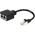 Miniatyrbillede 1 af 5: Netværks RJ45 1 til 2 Han-Hun Dobbelt 15cm Switch