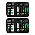 Miniatyrbild 1 av 5: 2x Nätverkskabel Reparationsverktygssats Rj45 Rj11 Cat6 Kabeltestare Test Crimper Crimpning Underhåll-yuhao