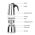 Miniatyrbillede 3 af 5: 600ml Kaffekande i Rustfrit Stål Mocha Espresso Percolator