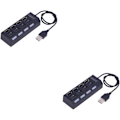 Miniatyrbild 1 av 8: 2st 4 USB Hub 4 Port Data Hub USB Splitter USB 2.0 Hub 4 Port Data Hub USB Hub USB 2.0